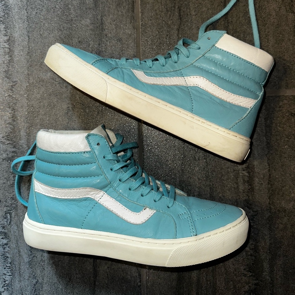Vans Sk8-Hi Cup Leather Aqua Sea W8.5 M7